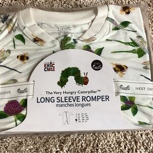 The Very Hungry Caterpillar Long Sleeve Romper With A Ruffle Butt